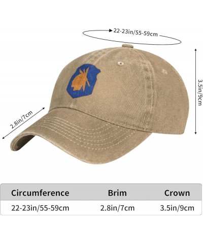 98th Infantry Division Denim Cap Trucker Hat Adjustable Hat for Men and Women Natural $11.46 Baseball Caps