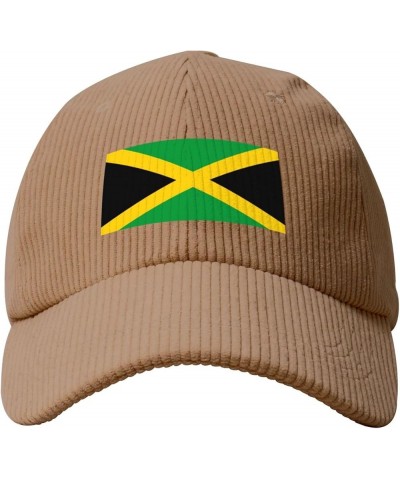 Flag of Jamaica Corduroy Baseball Caps for Women Men Adjustable Dad Hat Khaki $10.61 Baseball Caps