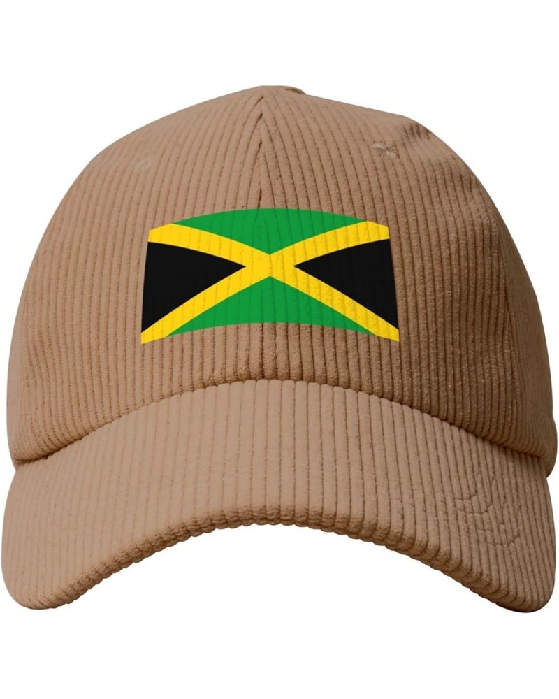 Flag of Jamaica Corduroy Baseball Caps for Women Men Adjustable Dad Hat Khaki $10.61 Baseball Caps