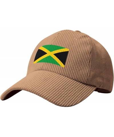 Flag of Jamaica Corduroy Baseball Caps for Women Men Adjustable Dad Hat Khaki $10.61 Baseball Caps