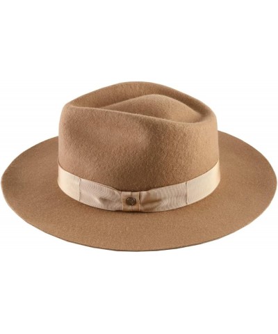 Andy Wool Felt Fedora Hat Water Repellent Beige $65.60 Fedoras