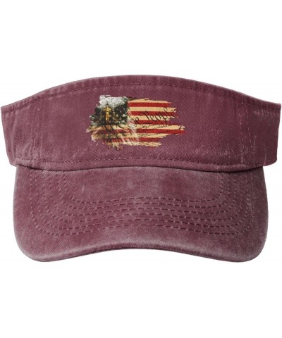 2nd Amendment 1791 Vintage America Flags Sport Sun Visor Hat Cotton Ball Caps Empty Top Baseball Sun Cap Red $12.41 Visors