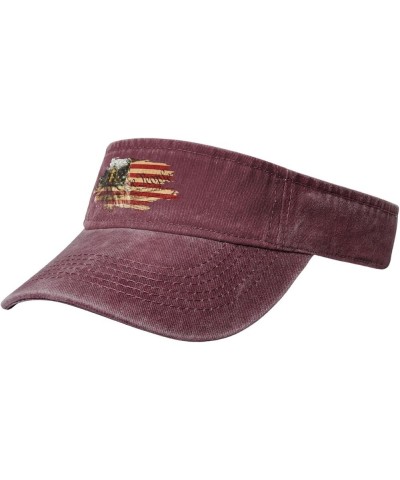 2nd Amendment 1791 Vintage America Flags Sport Sun Visor Hat Cotton Ball Caps Empty Top Baseball Sun Cap Red $12.41 Visors