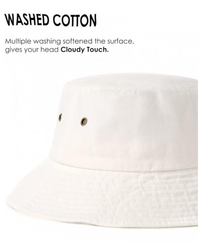 Bucket Hats for Women Washed Cotton Packable Summer Beach Sun Hats Mens Womens Bucket Hat with Strings for Travel White $10.9...