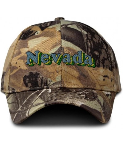 Custom Camo Baseball Cap Nevada Love Cotton Hunting Dad Hats for Men & Women Forest Tree Khaki Design Only $13.76 Baseball Caps