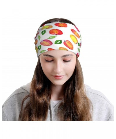 Peach Print Leaf Print Multifunction Slouch Hollow Beanie Thin Summer Turban Hat for Men and Women $11.50 Skullies & Beanies