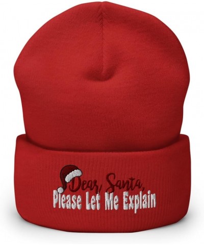 Dear Santa Naughty Nice Beanie Hat Season Red $17.27 Skullies & Beanies