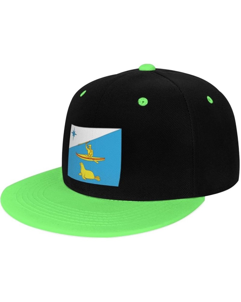 Flag of Aleutsky Raion Snapback Hat for Men Women Baseball Cap Trucker Flat Bill Hats Dad Caps Green $11.64 Baseball Caps