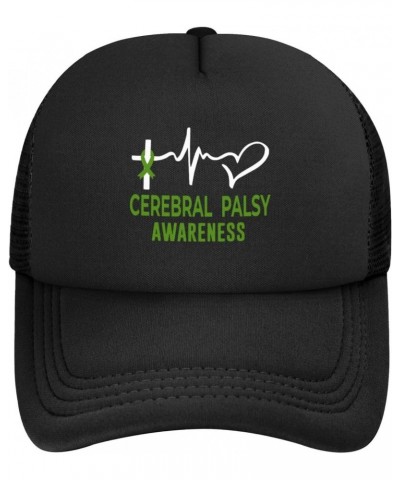 Cerebral Palsy Awareness Baseball Cap Adjustable Casual Mesh Hats Duck Tongue Hat for Men Women26 Black $10.98 Baseball Caps