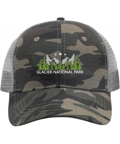 Glacier National Park Hats for Men Trucker Cap Trucker Hat Men Glaciers Nationaling Parks Hat Allblack $12.66 Baseball Caps