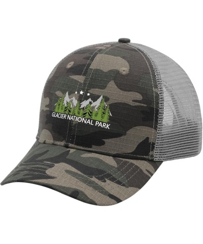 Glacier National Park Hats for Men Trucker Cap Trucker Hat Men Glaciers Nationaling Parks Hat Allblack $12.66 Baseball Caps