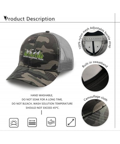 Glacier National Park Hats for Men Trucker Cap Trucker Hat Men Glaciers Nationaling Parks Hat Allblack $12.66 Baseball Caps