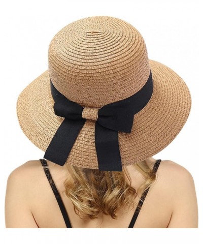 Beach Hats for Women Floppy Sun Hat Womens, UPF 50 Summer Wide Brim Sun Hat for Women Roll Up Hat Foldable C-khaki $7.79 Sun ...