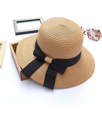 Beach Hats for Women Floppy Sun Hat Womens, UPF 50 Summer Wide Brim Sun Hat for Women Roll Up Hat Foldable C-khaki $7.79 Sun ...