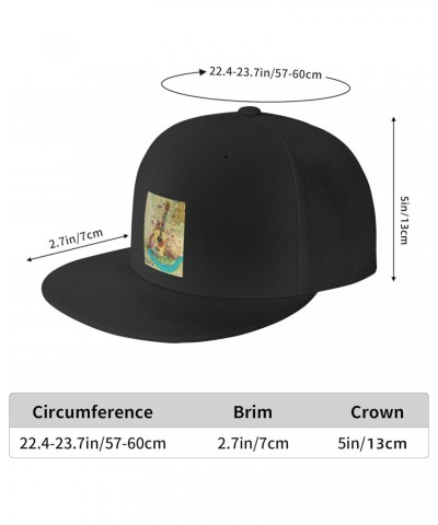 Billy Guitarist Strings Unisex Baseball Cap Hip Hop Flat Bill Brim Adjustable Trucker Hats for Men Women Black $13.91 Basebal...