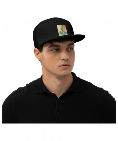 Billy Guitarist Strings Unisex Baseball Cap Hip Hop Flat Bill Brim Adjustable Trucker Hats for Men Women Black $13.91 Basebal...