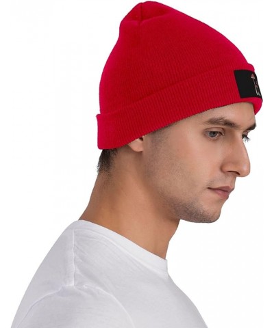 Winter Knit Hat Cap for Men Women, Cartoon Mushrooms Unisex Beanie Hat Cuffed Skull Cap Warm Ski Hats Black Red $11.75 Skulli...