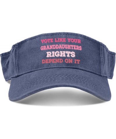 Vote Like Your Granddaughters Rights Depend On It Caps Sun Visor Hat for Teens Sun Visor Sun Navy $8.77 Visors