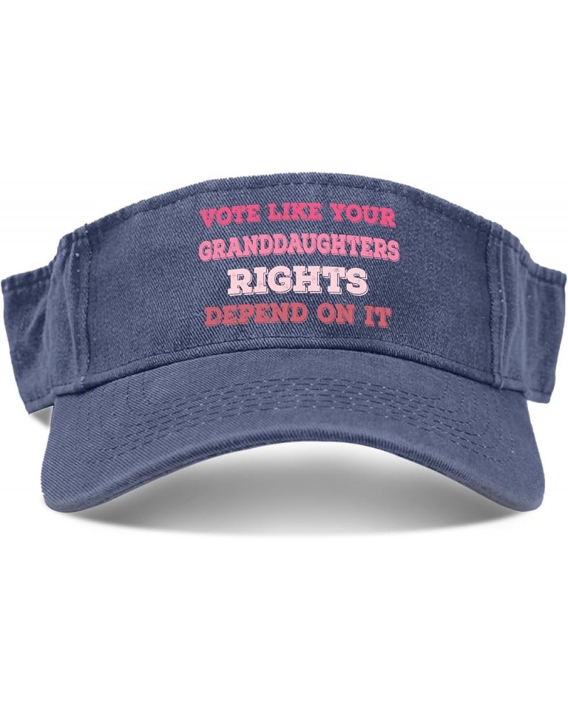 Vote Like Your Granddaughters Rights Depend On It Caps Sun Visor Hat for Teens Sun Visor Sun Navy $8.77 Visors