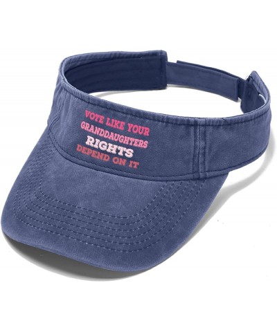 Vote Like Your Granddaughters Rights Depend On It Caps Sun Visor Hat for Teens Sun Visor Sun Navy $8.77 Visors