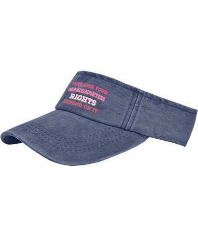 Vote Like Your Granddaughters Rights Depend On It Caps Sun Visor Hat for Teens Sun Visor Sun Navy $8.77 Visors