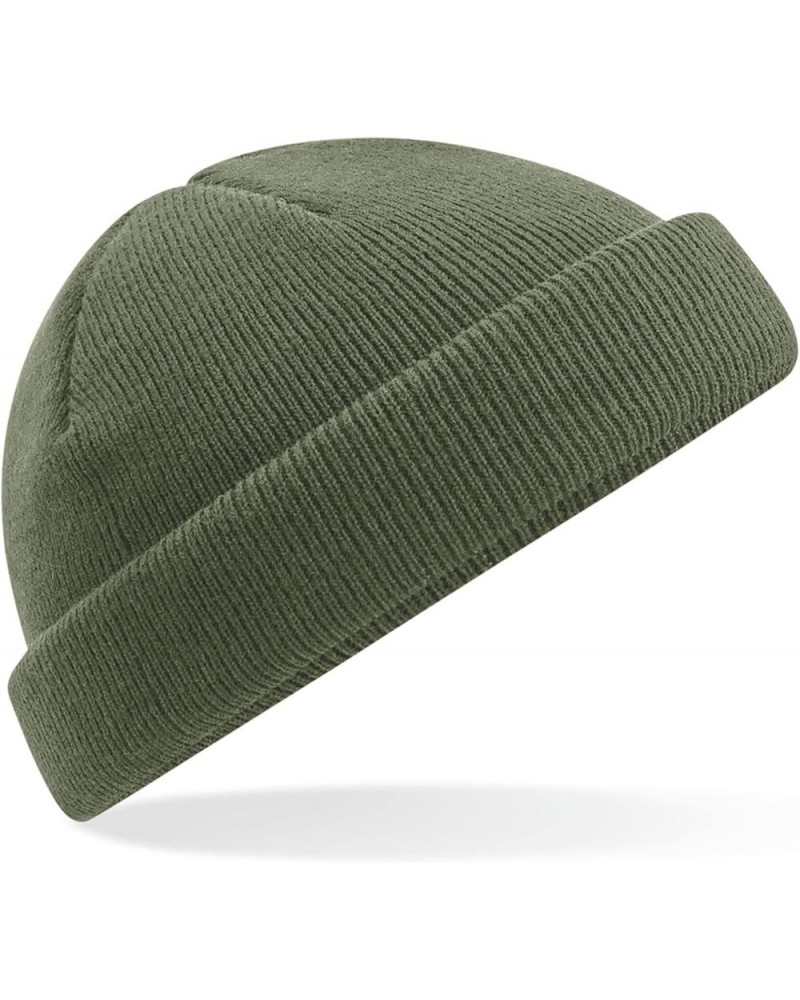 B43R Recycled Mini Fisherman Beanie - Sustainable and Stylish Hat Olive $9.97 Skullies & Beanies