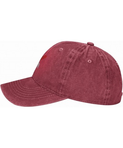 I Love Cock Denim Baseball Hat Washable Adjustable Denim Baseball Hat for Men Women Black Red $12.66 Cowboy Hats