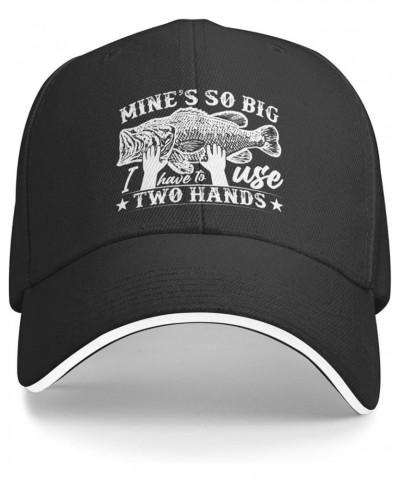 Mine's Big Use Two Hand Fishing Hat for Women Dad Hat Fashionable Hats Black $10.69 Baseball Caps