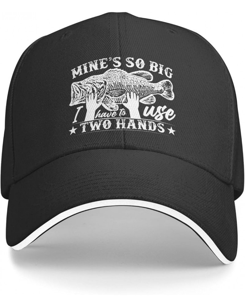 Mine's Big Use Two Hand Fishing Hat for Women Dad Hat Fashionable Hats Black $10.69 Baseball Caps