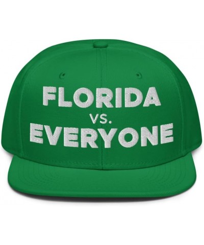 Florida vs Everyone Hat (Embroidered Wool Blend Snapback Cap) Kelly Green $15.31 Baseball Caps