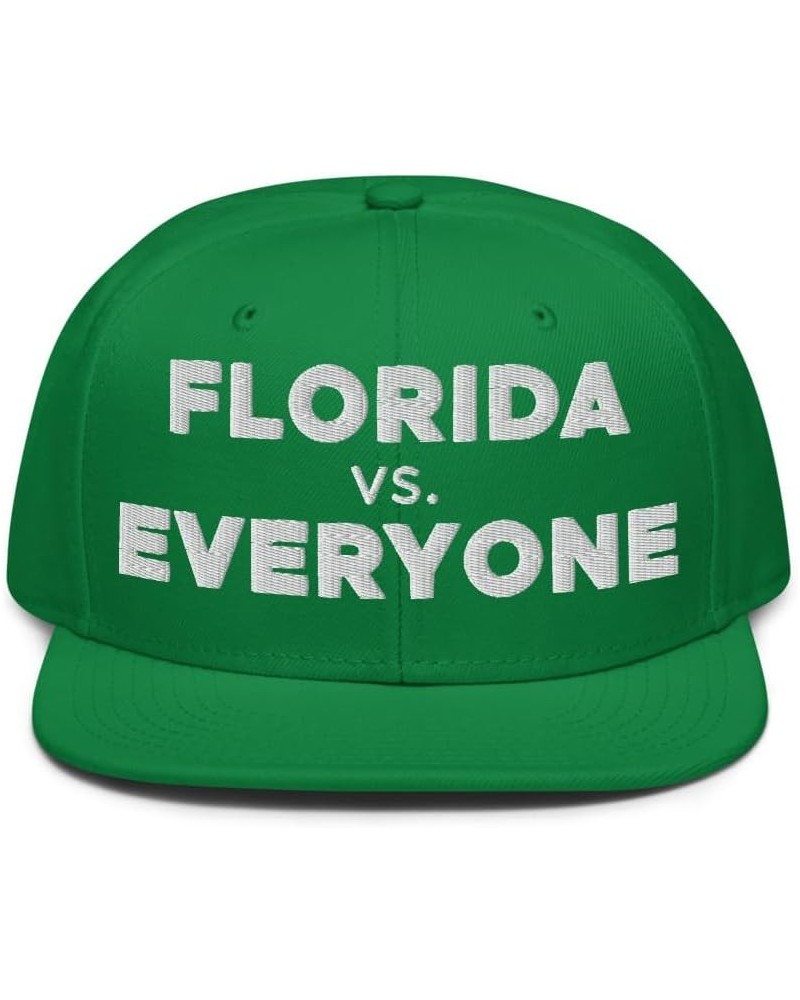 Florida vs Everyone Hat (Embroidered Wool Blend Snapback Cap) Kelly Green $15.31 Baseball Caps