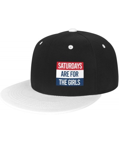 Saturdays are for The Girls Running Hat Men Baseball Cap Women Dad Hat Sun Hat Adjustable Trucker Hat White White $11.10 Base...