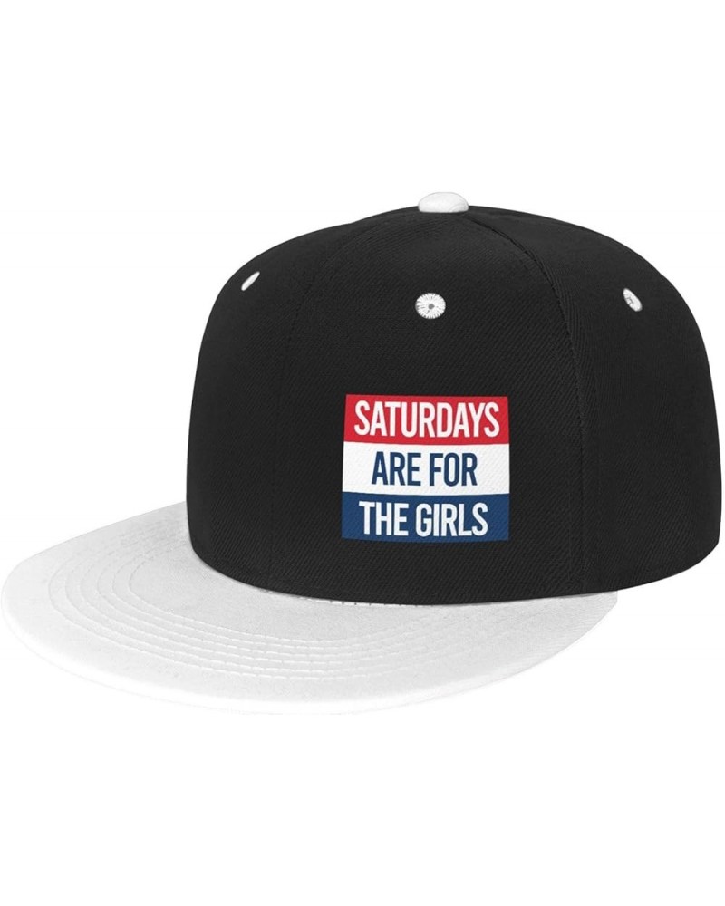 Saturdays are for The Girls Running Hat Men Baseball Cap Women Dad Hat Sun Hat Adjustable Trucker Hat White White $11.10 Base...