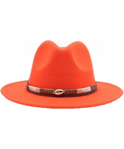 Classic Fedoras Hats Wide-Brim Panama Floppy Hat Solid Color Cotton Hat Cap for Women Men Costume Accessories Rose Red2 $15.8...