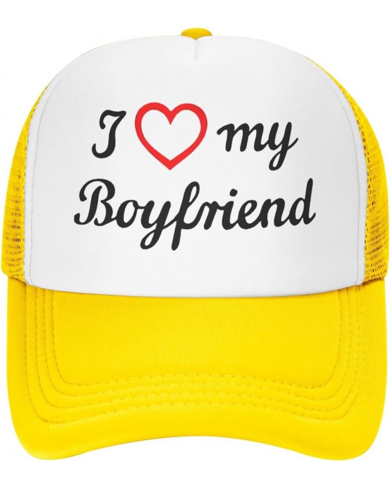 I Love My Boyfriend Funny Baseball Cap Adjustable Hat Ball Cap Trucker Hats Sports Hat Campaign Hats Athletic Baseball Fitted...