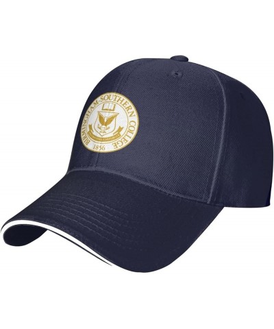 Birmingham-Southern College Logo Unisex Classic Hat Adjustable Fashion Casquette for Men Women Navy Blue $9.05 Baseball Caps