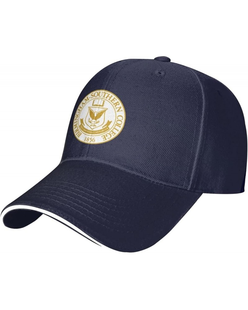 Birmingham-Southern College Logo Unisex Classic Hat Adjustable Fashion Casquette for Men Women Navy Blue $9.05 Baseball Caps