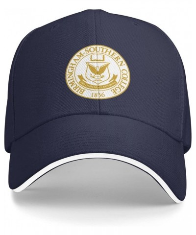 Birmingham-Southern College Logo Unisex Classic Hat Adjustable Fashion Casquette for Men Women Navy Blue $9.05 Baseball Caps