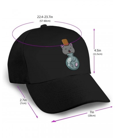 Naughty Cat Gets Into The Bottle Baseball Cap Women Men Hat Outdoor Leisure Sun Hat Adjustable Truck Driver Baseball Caps Dad...