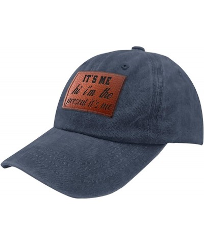 It's me hi I'm The Present It's me Ball Cap Vintage Cool Hats Gifts for Boyfriends Who Like Engraved,Running Cap Navy Blue $1...