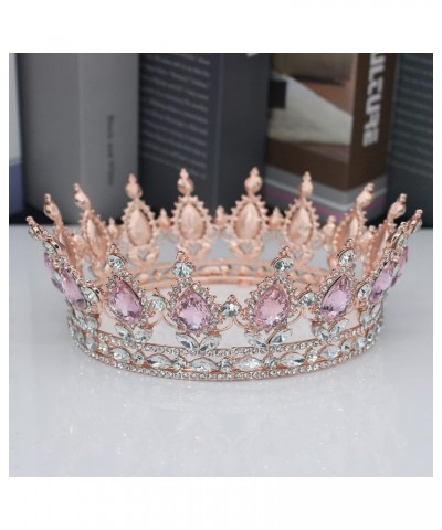 Crystal Tiara Crowns for Women Queen King Tiaras and Crowns Bridal Women Rose Gold Color Crystal Headpiece Diadem Bride Weddi...