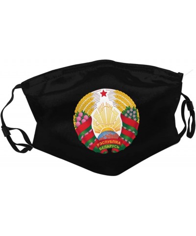 Coat of arms of Belarus Face Mask Double-Sided Printing Reusable Adjustable Universal Dust Mask Unisex Masks Black $9.90 Bala...