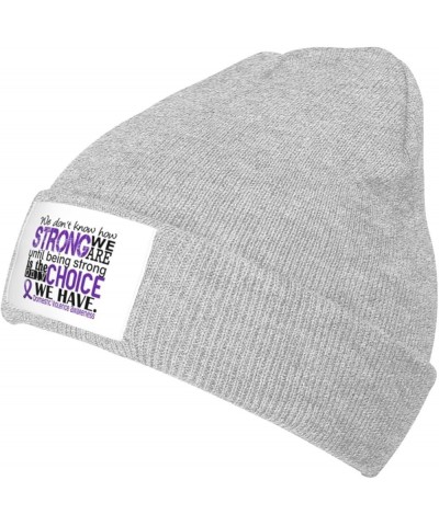 Domestic Violence,Warm and Cozy Winter Beanie Hat Perfect for Cold Weather Outdoor Activities Gray $11.39 Skullies & Beanies