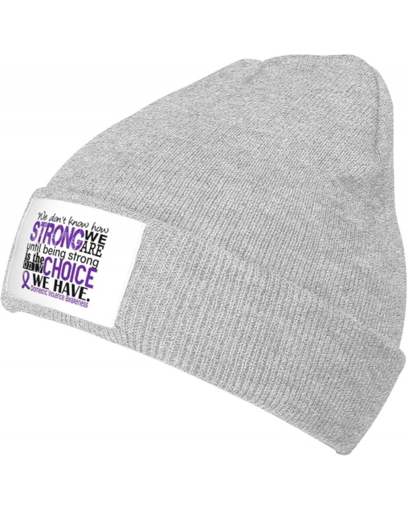 Domestic Violence,Warm and Cozy Winter Beanie Hat Perfect for Cold Weather Outdoor Activities Gray $11.39 Skullies & Beanies