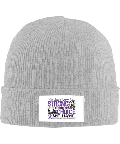 Domestic Violence,Warm and Cozy Winter Beanie Hat Perfect for Cold Weather Outdoor Activities Gray $11.39 Skullies & Beanies