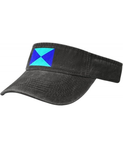 Flag of Yeniche People Sun Visor Hats for Women Men Adjustable Sports Sun Hats Cotton Golf Cap Black $12.14 Visors