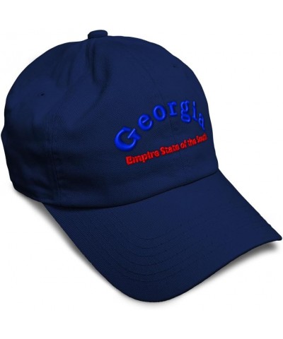 Soft Baseball Cap Georgia Empire State of The South Cotton Dad Hats for Men & Women Navy $15.89 Baseball Caps