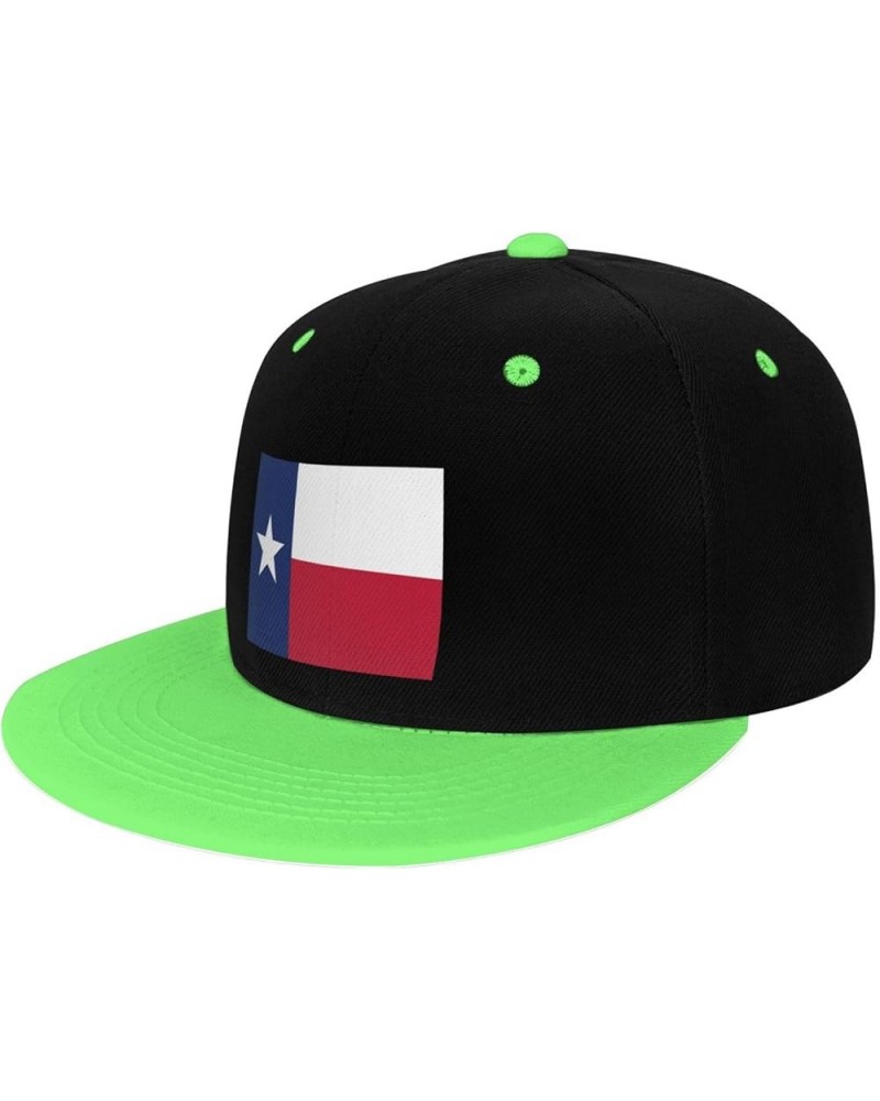 Flag of Texas Snapback Hat for Men Women Baseball Cap Trucker Flat Bill Hats Dad Caps Green $12.85 Baseball Caps