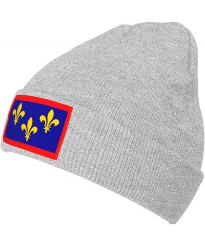 Flag of Anjou Beanie Hat for Men Women Soft Warm Knit Skull Cap Winter Hats Ski Hat Gray $9.17 Skullies & Beanies