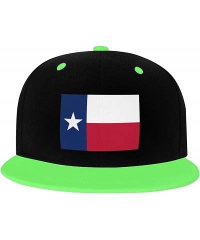 Flag of Texas Snapback Hat for Men Women Baseball Cap Trucker Flat Bill Hats Dad Caps Green $12.85 Baseball Caps